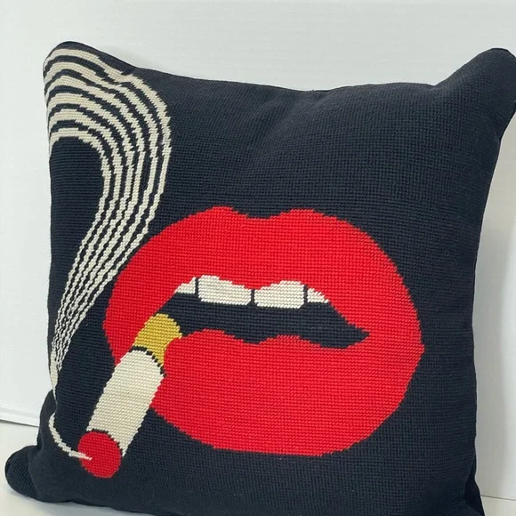 Jonathan Adler Red and Black Accent Pillow for Modern Decor - Picture 15 of 15